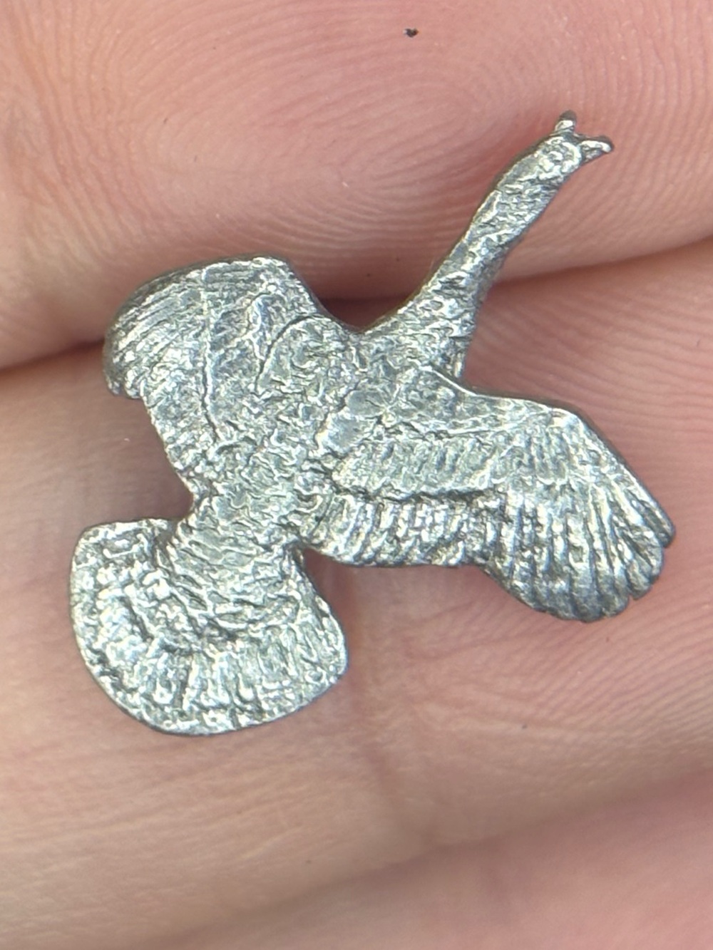 Vintage 1991 G.G. Harris Pewter Bird Brooch Pin